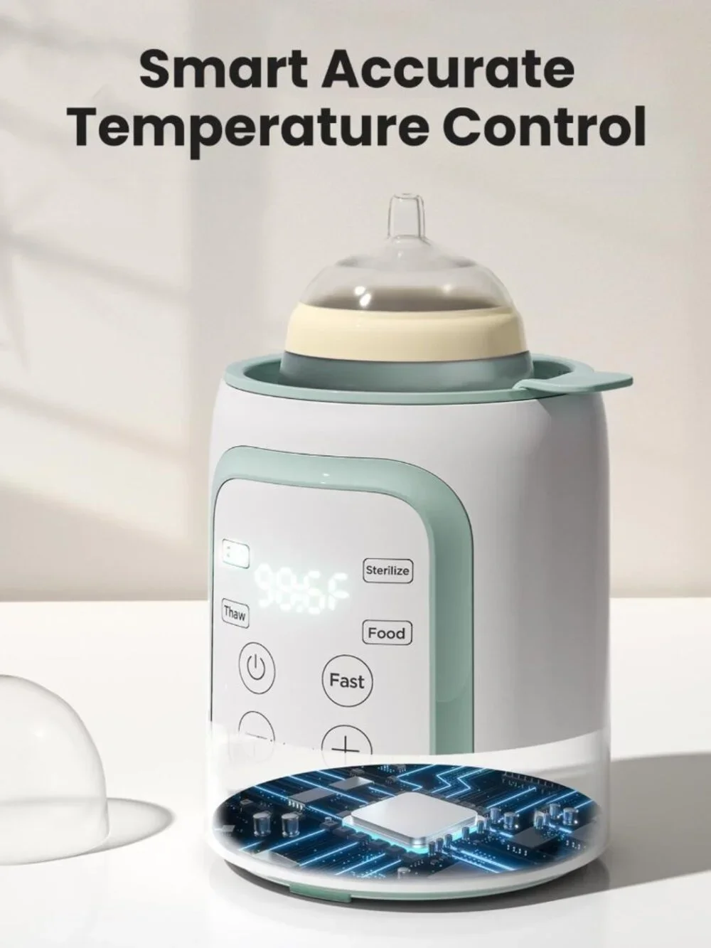 8-in-1 Baby Bottle Warmer & Food Heater, Fast Milk Warmer with Timer, BPA-Free